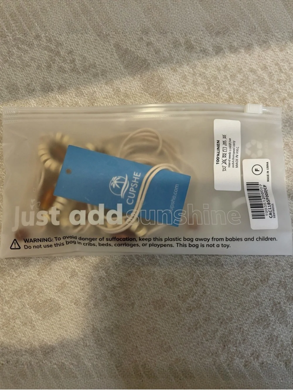 NWT CUPSHE Buckle Up Neutral Tie Waist Belt OS